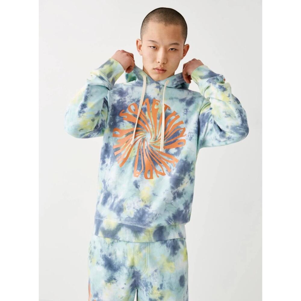 True Religion Something Kinda Wild Men's Tie Dye Hoodie Sweatshirt Small - Picture 9 of 10